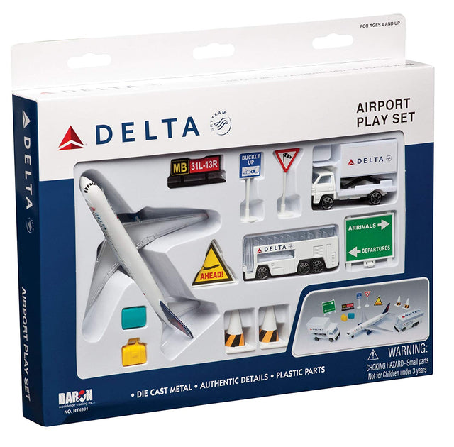 Delta Airlines 12 Piece Playset | IVI 3D Play Carpets